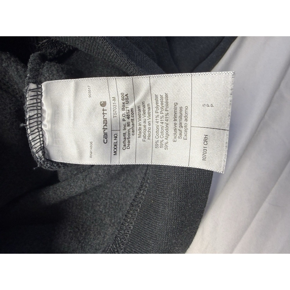 Carhartt Men's Rain Defender Mid 1889 Graphic Sweatshirt Hoodie Gray SMALL - Picture 9 of 10